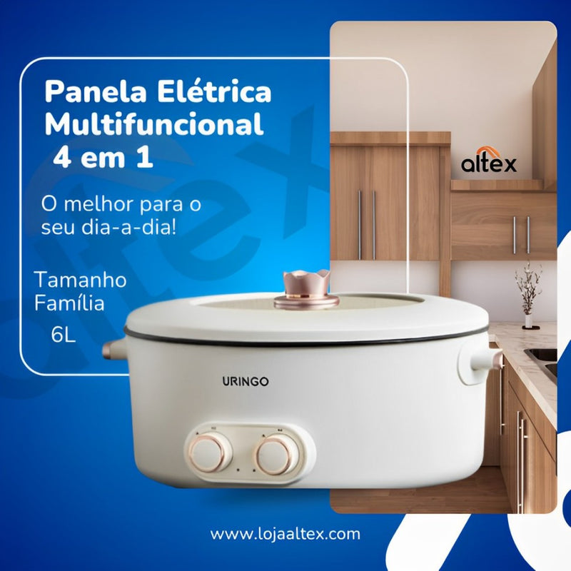 Panela Multifuncional 4 em 1 - MAIS PRATICIDADE NA COZINHA COM 6L