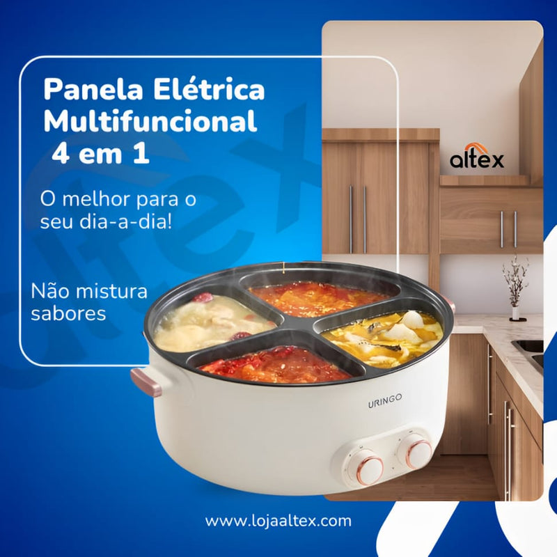 Panela Multifuncional 4 em 1 - MAIS PRATICIDADE NA COZINHA COM 6L