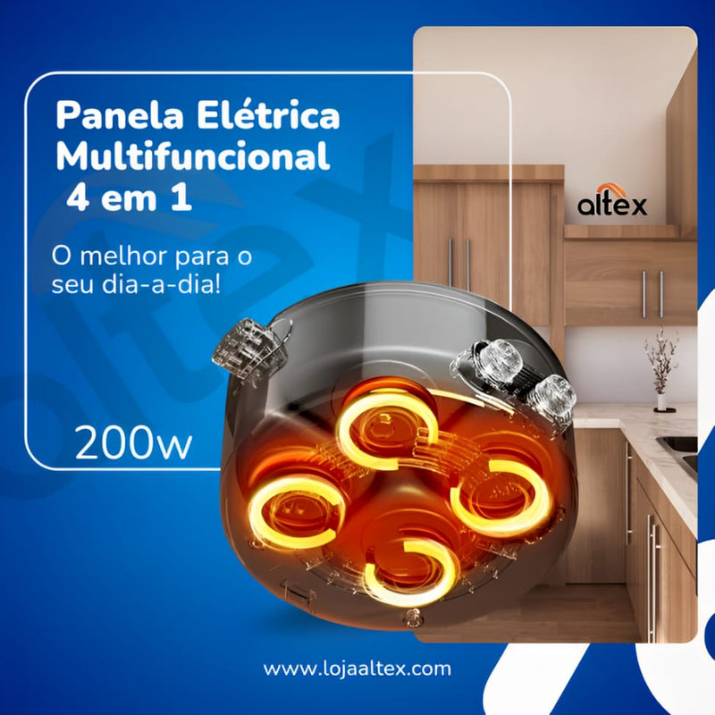 Panela Multifuncional 4 em 1 - MAIS PRATICIDADE NA COZINHA COM 6L