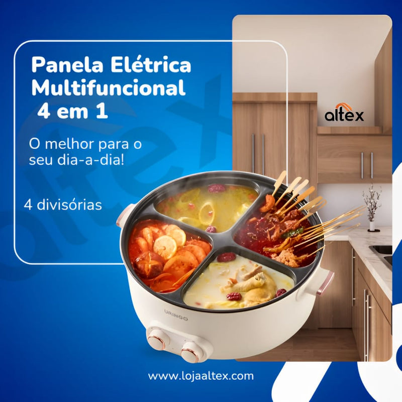 Panela Multifuncional 4 em 1 - MAIS PRATICIDADE NA COZINHA COM 6L