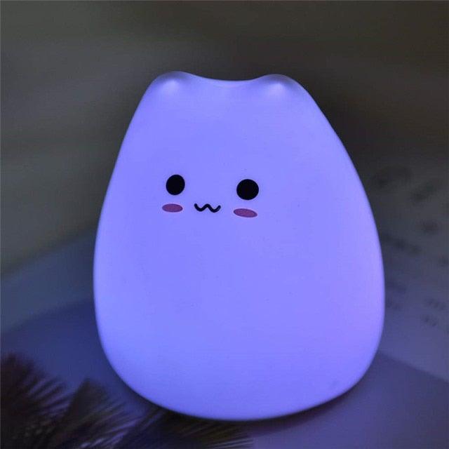 Gato Abajur - Luminária que Troca de Cor com Sensor de Toque - ImpactStor