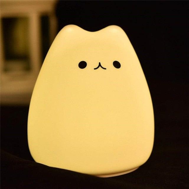 Gato Abajur - Luminária que Troca de Cor com Sensor de Toque - ImpactStor