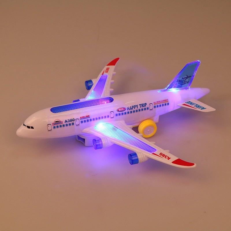 Avião de brinquedo com luz brilhante e som, Airbus A380 - ImpactStor